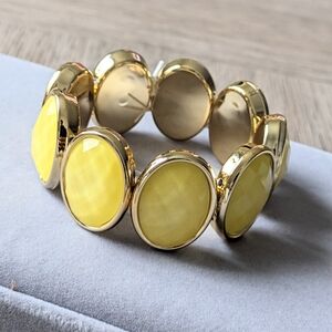 Gold and Yellow Elastic Bracelet